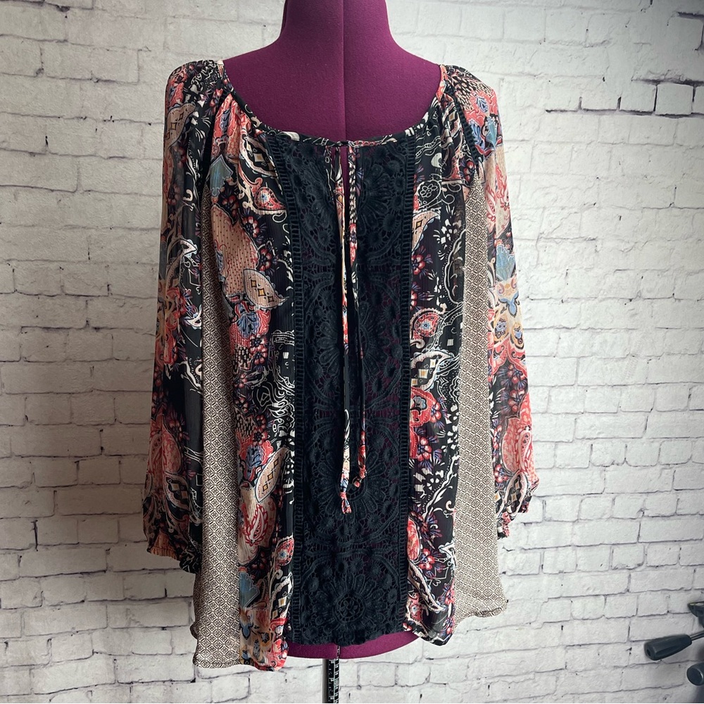 Cynthia Rowley size large long sleeve blouse